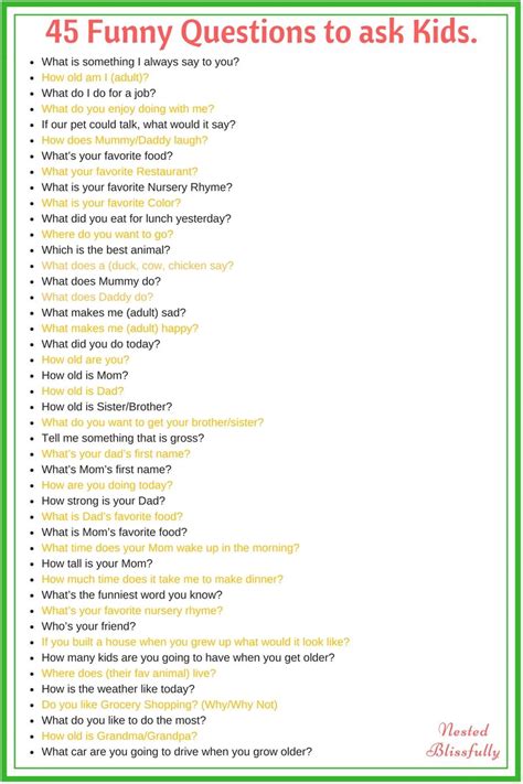 3 lol funny jokes to tell your boyfriend to make him laugh his heart out. 45 Funny and Silly Questions to ask kids. Download a PDF # ...