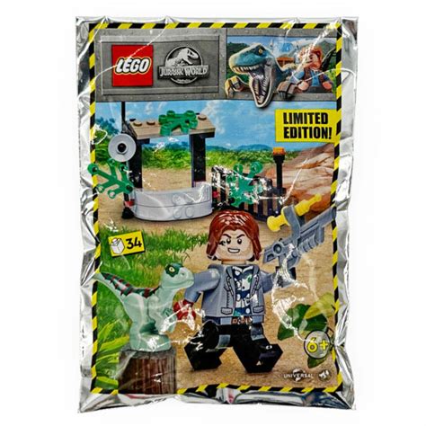 Lego Jurassic World Rainn Delacourt Mit Raptor Foil Pack Brick It