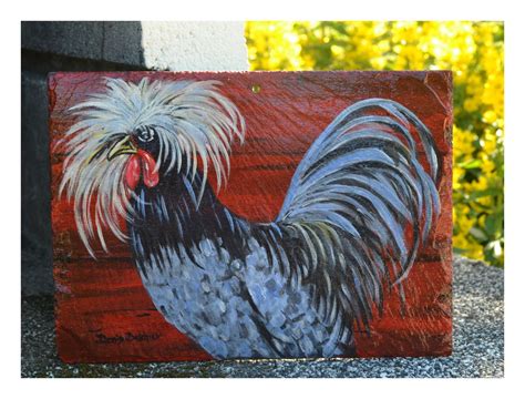 Peinture Acrylique Coq Padoue On Respire Dans Les Vosges