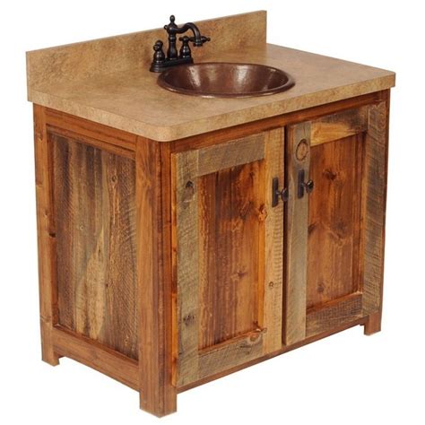 Wyoming Barnwood Bathroom Vanity Rustic Bathroom Vanities Wood