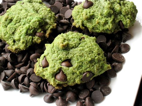 Green Mint Chocolate Chip Cookies She Bakes Here