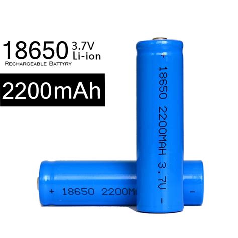 4 X 2200mah Flashlight Batteries 18650 3 7v Li Ion Lithium Ion