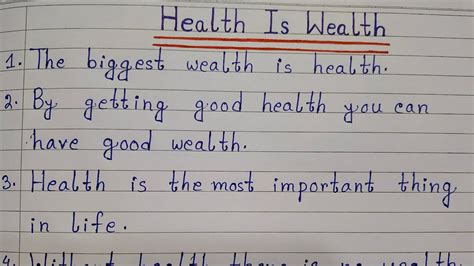 10 Lines On Health Is Wealth In English Essay On Health Is Wealth