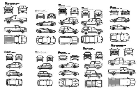3ds max (.max), wavefront (.obj), autocad (.dxf), autodesk fbx (.fbx), stereolithography (.stl), collada (.dae). Vehicles Blocks-Automobile bundle | Download CAD Blocks ...