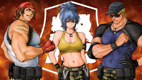leona heidern ralf jones and clark still the king of fighters and 3 more drawn by x chitch