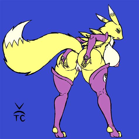 Rule 34 Anthro Anus Ass Back View Color Digimon Female Female Only