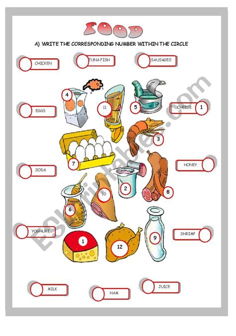 Countable And Uncountable Food Worksheet Free Esl Printable Images