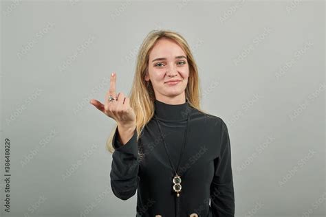Middle Finger Offensive Gesture Fuck You Concept Hand Movement Says