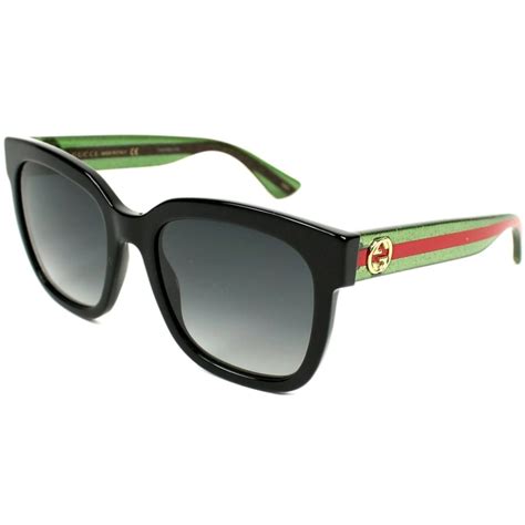 gucci black square acetate unisex sunglasses gg0034s 002