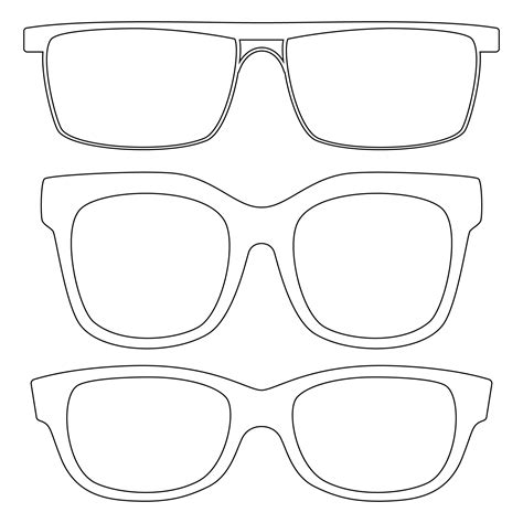 Printable Glasses Template Printable Templates Free