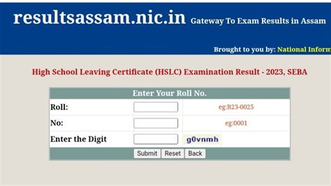Seba Assam Hslc Result Link Out Resultsassam Nic In Hslc
