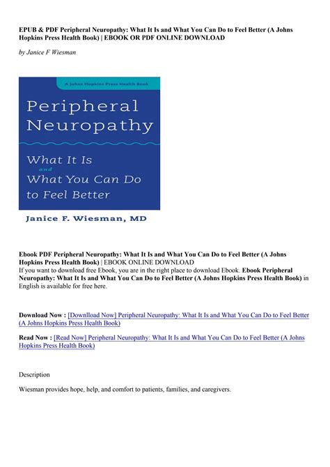 Pdf Download Peripheral Neuropathy What It Is And What You Can Do To