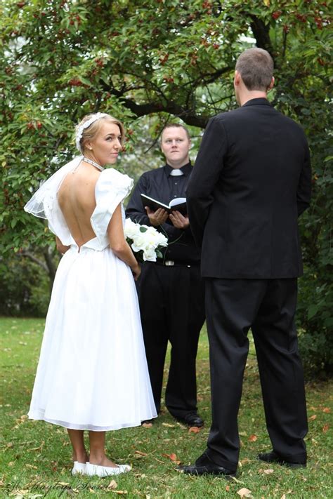 blonde bride hayley marie coppin gets naked on a lawn while taking her vows natural tits