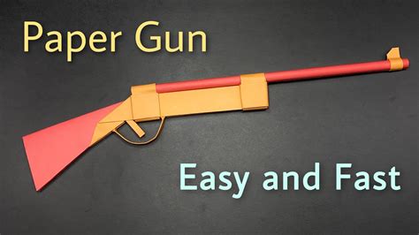 How To Make Paper Gun Easy And Fast Paper Craft Origami How To