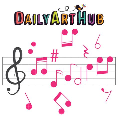 Music Notes Clip Art Set Daily Art Hub Free Clip Art Everyday