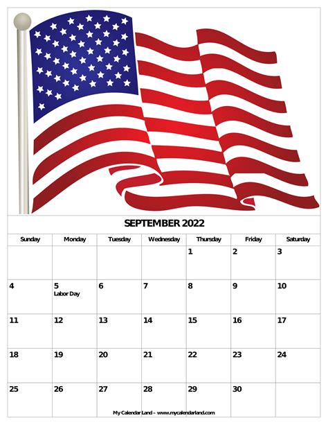 September 2022 Calendar My Calendar Land