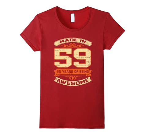 58 Years Old 58th Birthday T T Shirt Made In 1959 59