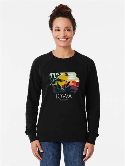 Iowa Proud State Motto The Hawkeye State Product Lightweight
