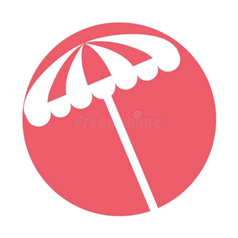 Beach Umbrella Summer Icon Stock Vector Illustration Of Relaxation