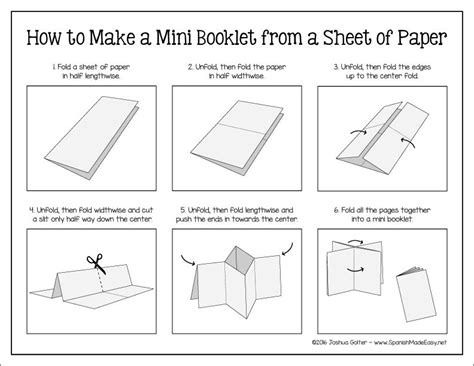 Free How To Make A Mini Booklet From A Sheet Of Paper Mini Booklet
