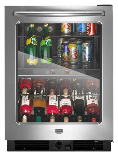 Trinity wood kitchen cart with drawers and tray in white. Undercounter wine cabinet - MBCM24FWBS - Maytag - built-in / stainless steel / electric