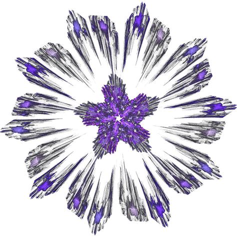Purple Flower Crystal Digital Art By Thomas Pendock Pixels