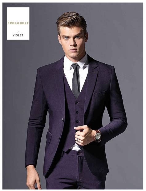 Suits Men Slim Suits Men Business Slim Suit Mens Suits Suit Men Purple Tuxedo Purple Suits