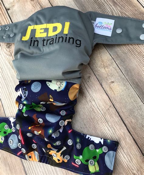 Embroidered Cloth Diaper Jedi In Training Star Wars Aio Ai2