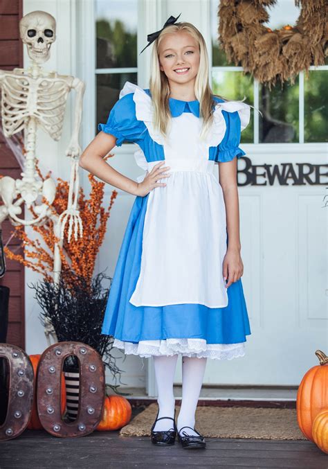 If you are going to follow alice down the rabbit hole, you'll need a set of the alice in wonderland costume is constructed of cotton fabric with a faux apron appliqued to the bodice. Deluxe Girls Alice Dress - Child Alice in Wonderland Costumes