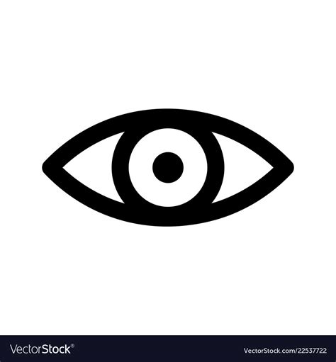 View Icon Eye Symbol Royalty Free Vector Image