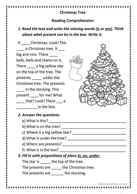 Christmas Fun For 4th Grade Worksheets Christmas Reading 2nd Grade