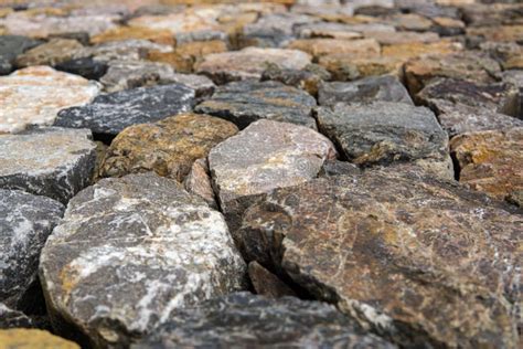 Close Up Of Rough Cut Stone Wall Background Stock Image Image Of