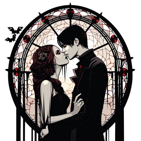 Premium Vector Gothic Love Vector Art Illustration