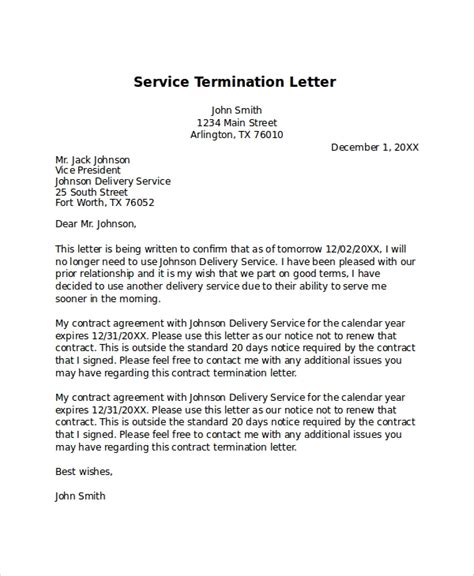 Free 7 Sample Termination Letter Templates In Pdf Ms Word