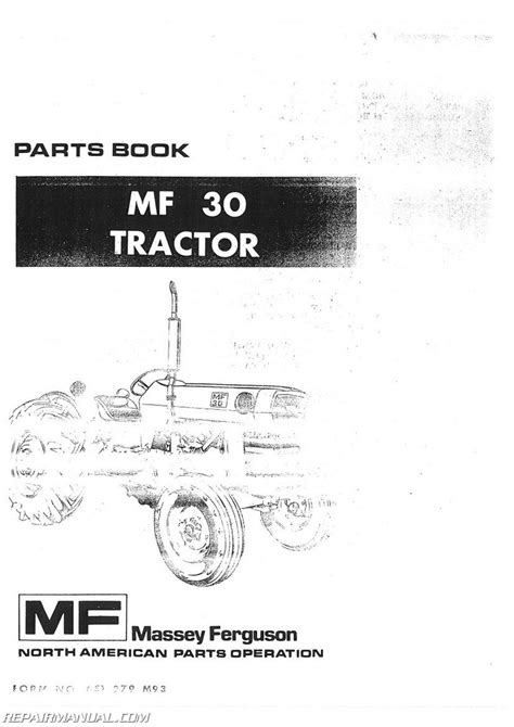 Massey Ferguson Mf30 Tractor Parts Manual