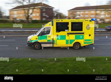 Ambulance With Flashing Lights Hi Res Stock Photography And Images Alamy