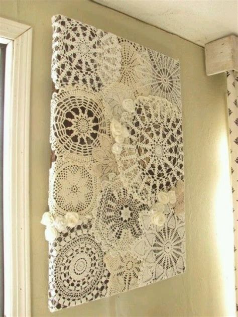 Doily Wall Art This Is Gorgeous Lace Crafts Doilies Crafts Doily Art