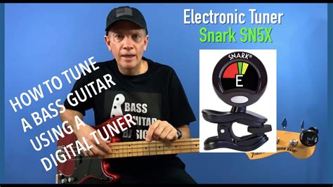 How To Tune A Bass Guitar Using A Digital Tuner Youtube