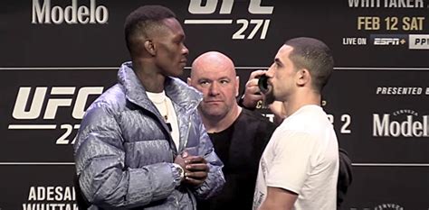 UFC Adesanya Vs Whittaker Press Conference Face Offs Video