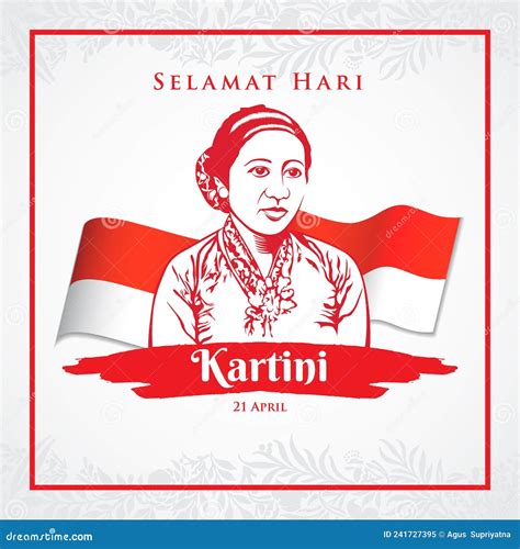 Selamat Hari Kartini. Translation: Happy Kartini Day Editorial Image