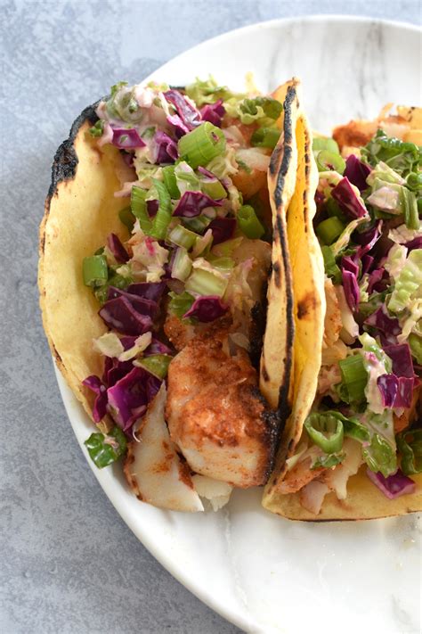 Blackened Fish Tacos With Creamy Lime Coleslaw The Nutritionist Reviews