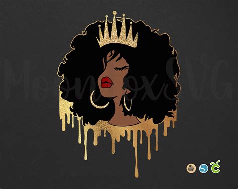 Black Queen Png African American Queen Svg Black Woman Svg Etsy