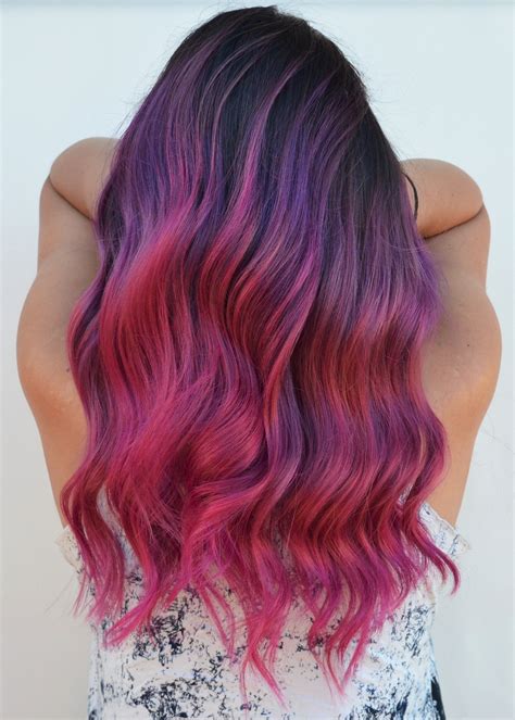 Pink And Purple Blend Hair Styles Artistic Hair Creative Hair Color