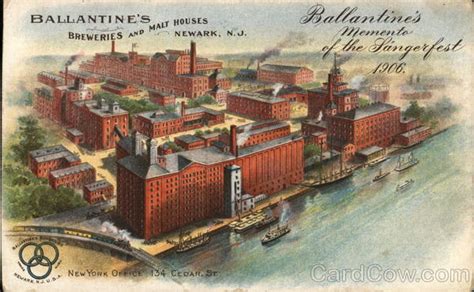 Ballentines Breweries And Malt Houses Newark Nj Advertising Postcard