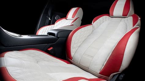 Kahn Quilted And Perforated Leather Seat In Red And Ivory Kahn Design