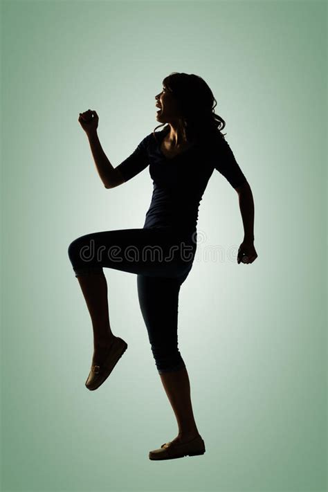 Silhouette Of Young Asian Woman Stock Image Image Of Pleasure