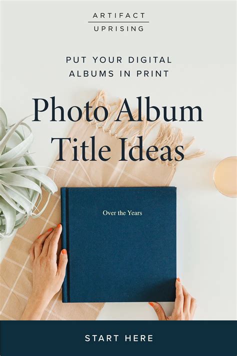 A Person Holding An Album With The Titlephoto Album Title Ideas Start