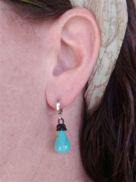 Kingman Turquoise Dangle Earrings Whiplash Designs