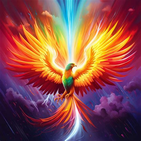 Rainbow Phoenix 2 Ai Generated Artwork Nightcafe Creator