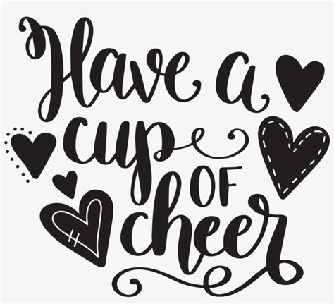 Download Download Transparent Cup Of Cheer Hand Lettered Free Svg ...